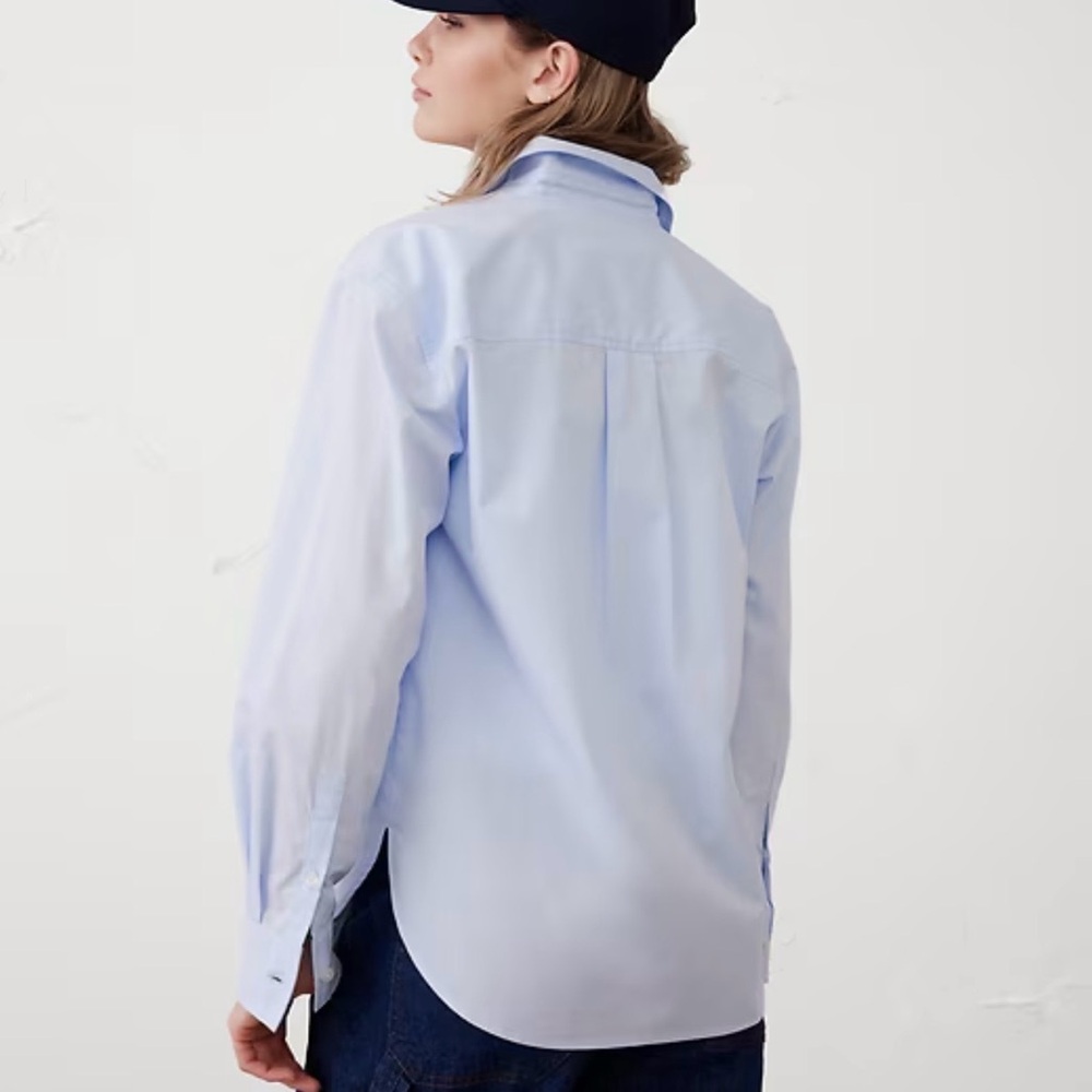 GAP White Button-Down Shirt - CLASSIC POPLIN SHIRT - Picture 3 of 3